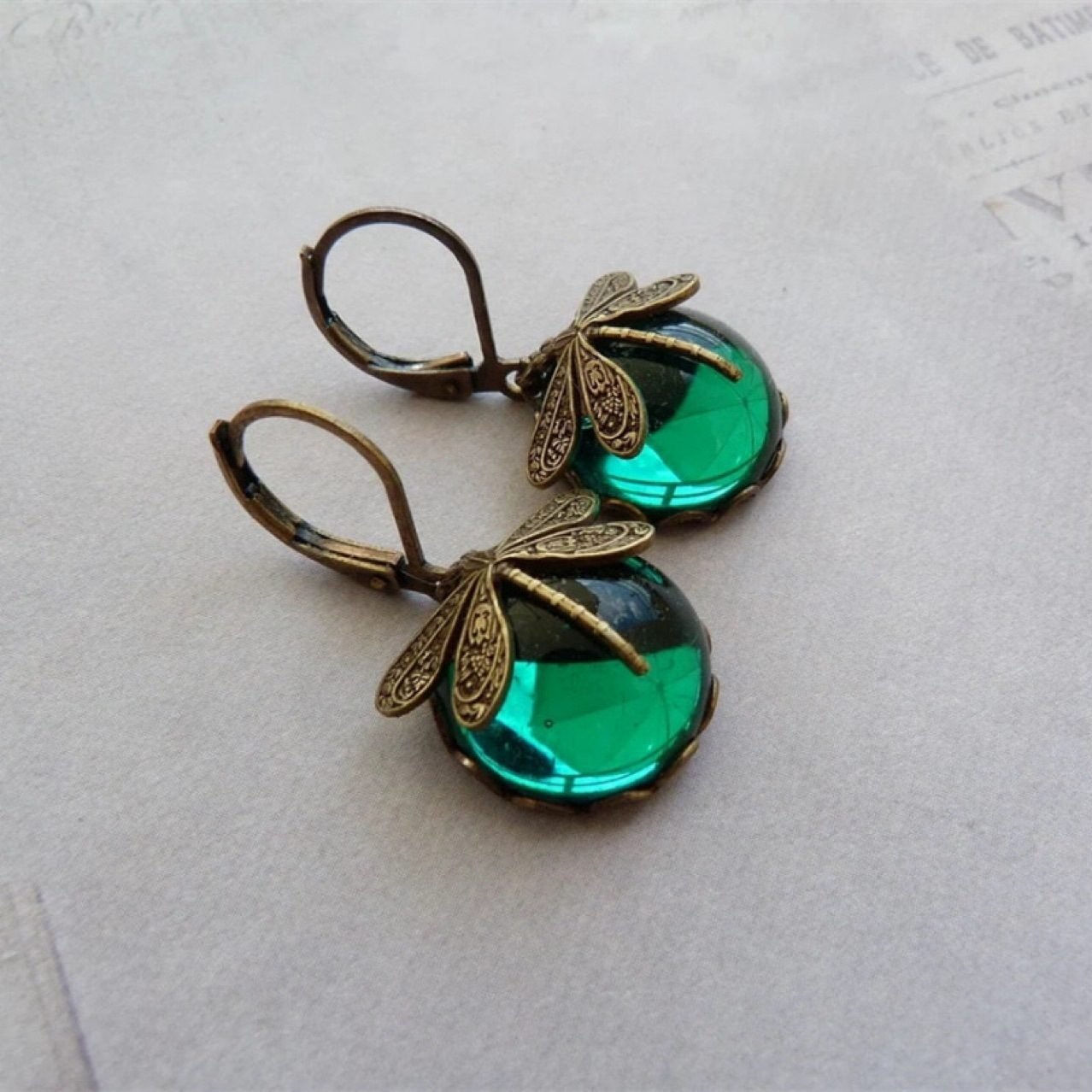 Dragonfly Crystal Drop Earrings - view 3