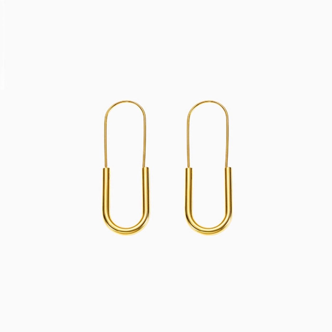 Safety Pin Sculptural Stud Earrings - view 1
