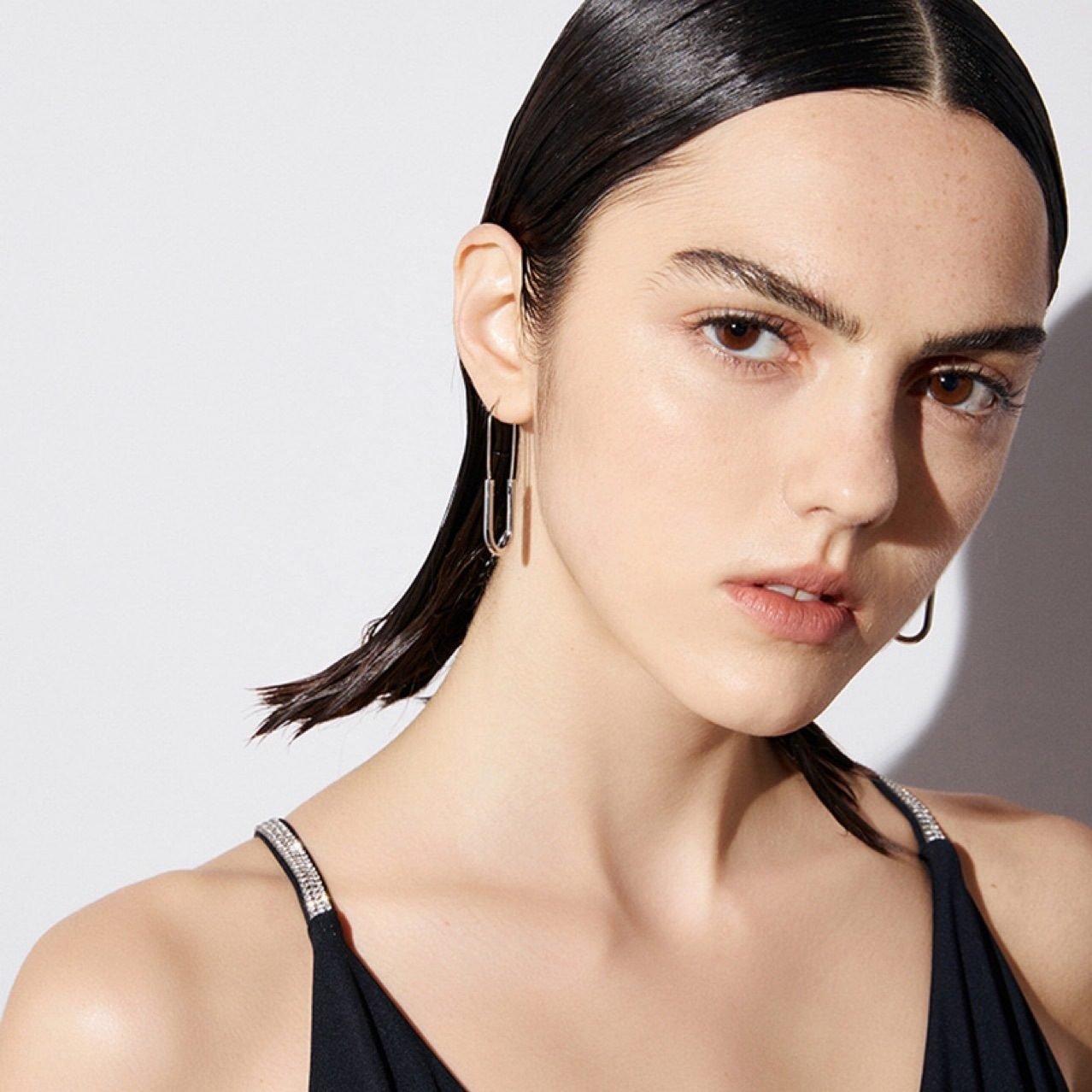 Safety Pin Sculptural Stud Earrings - view 2