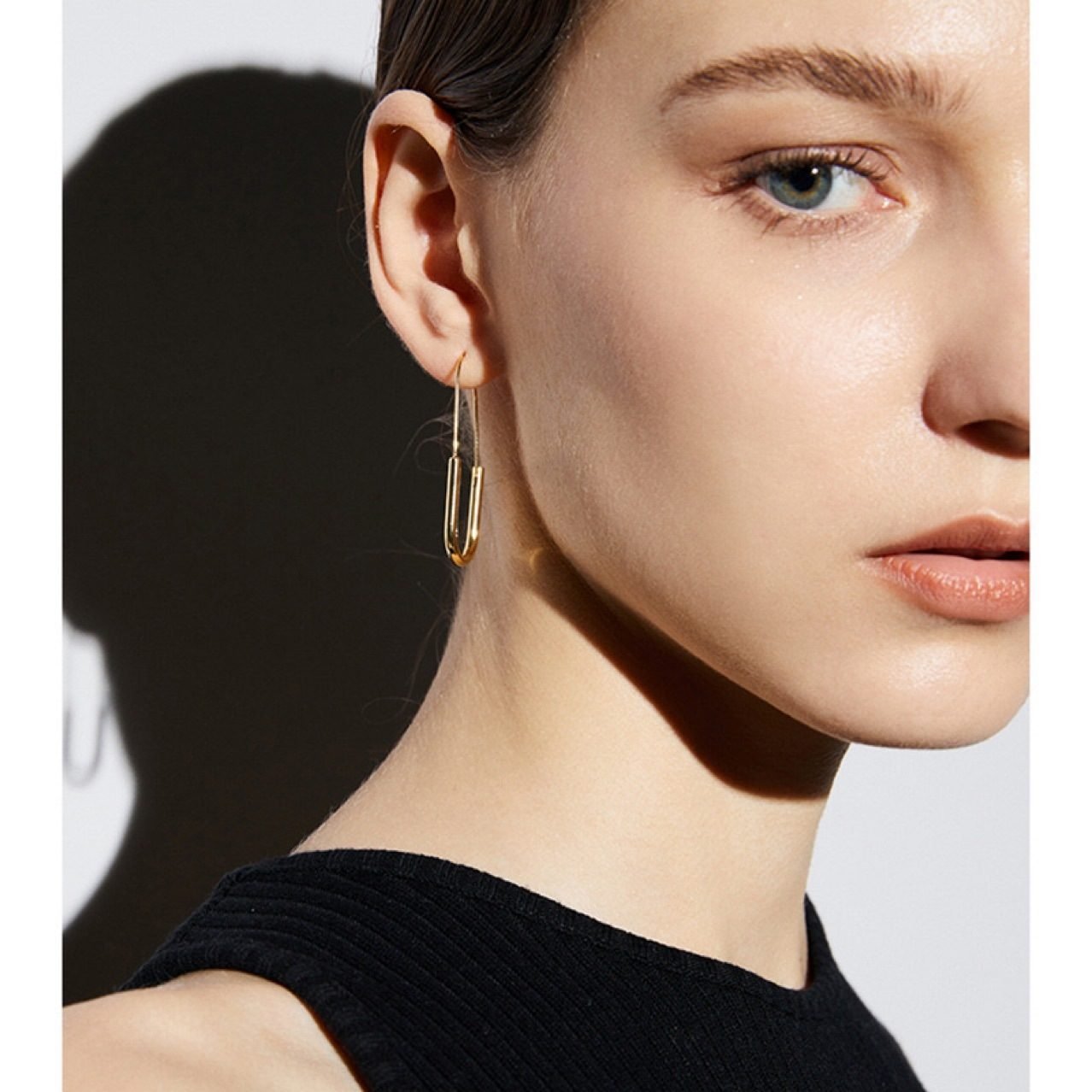 Safety Pin Sculptural Stud Earrings - view 3