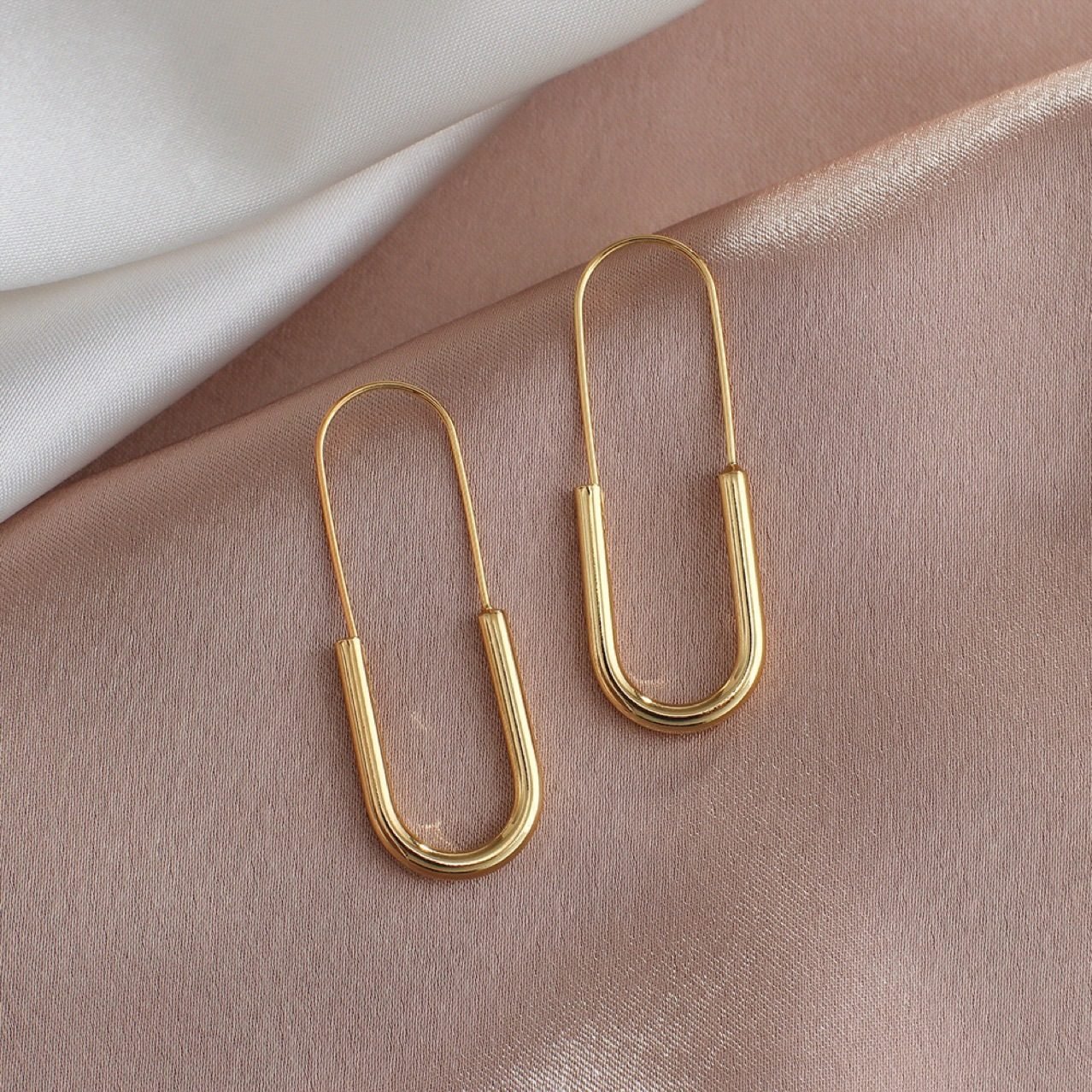 Safety Pin Sculptural Stud Earrings - view 4