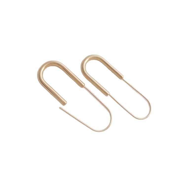 Safety Pin Sculptural Stud Earrings - view 5