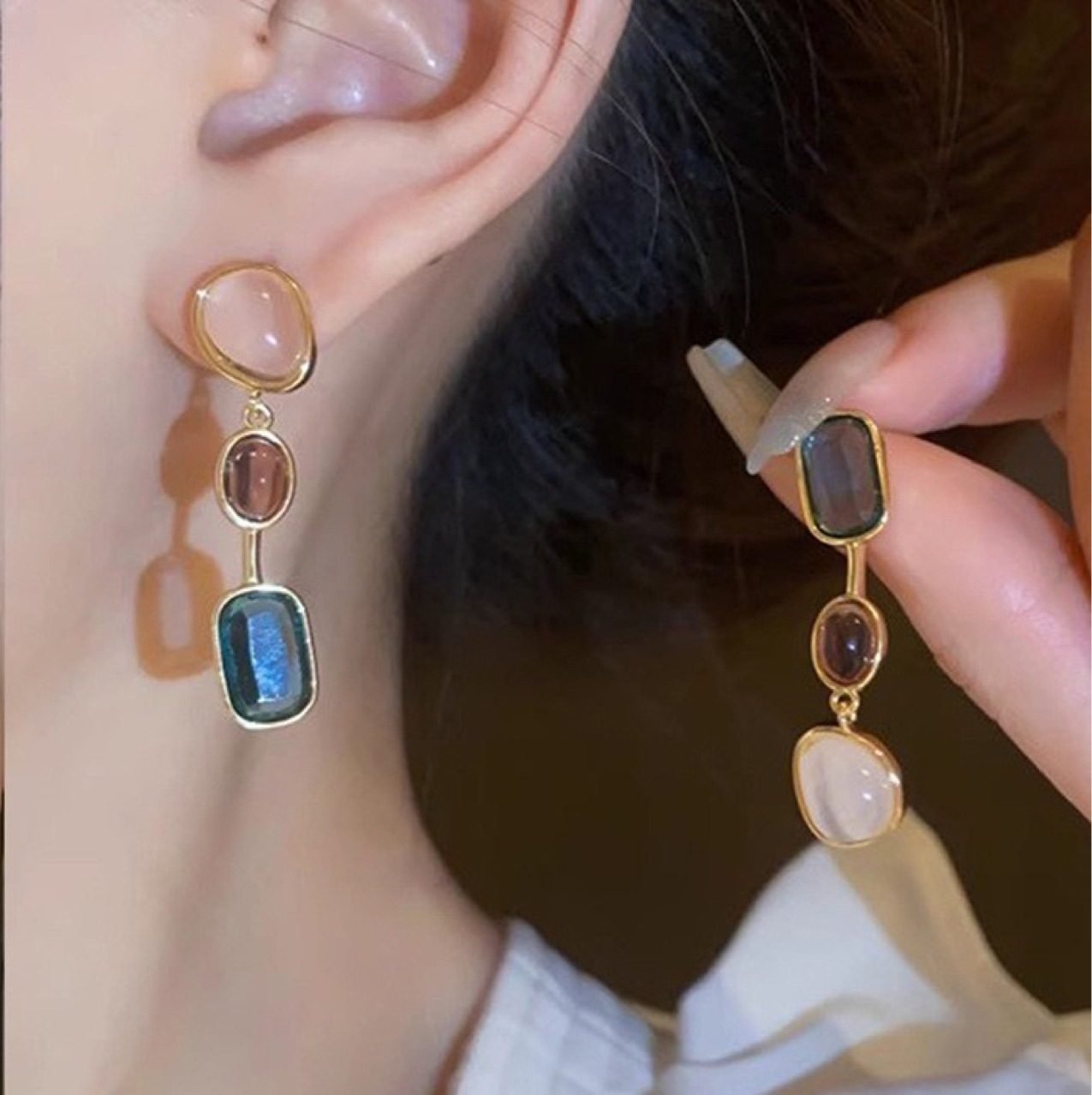 Colorful Drop Earrings - view 2