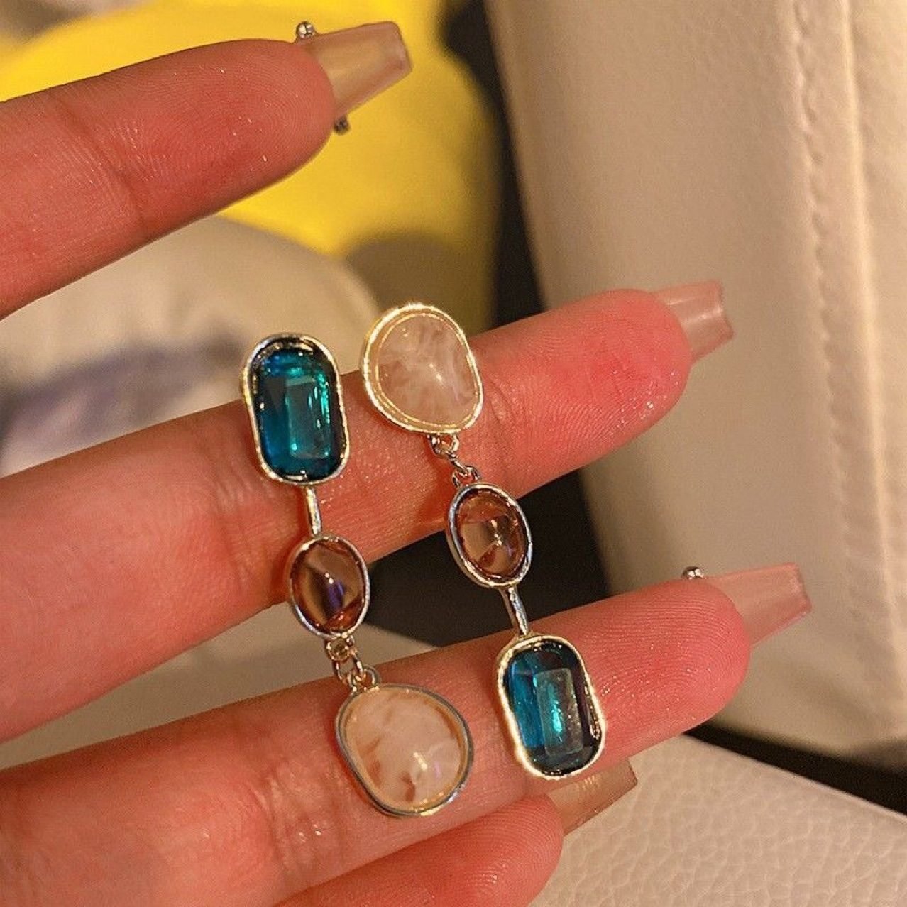 Colorful Drop Earrings - view 4
