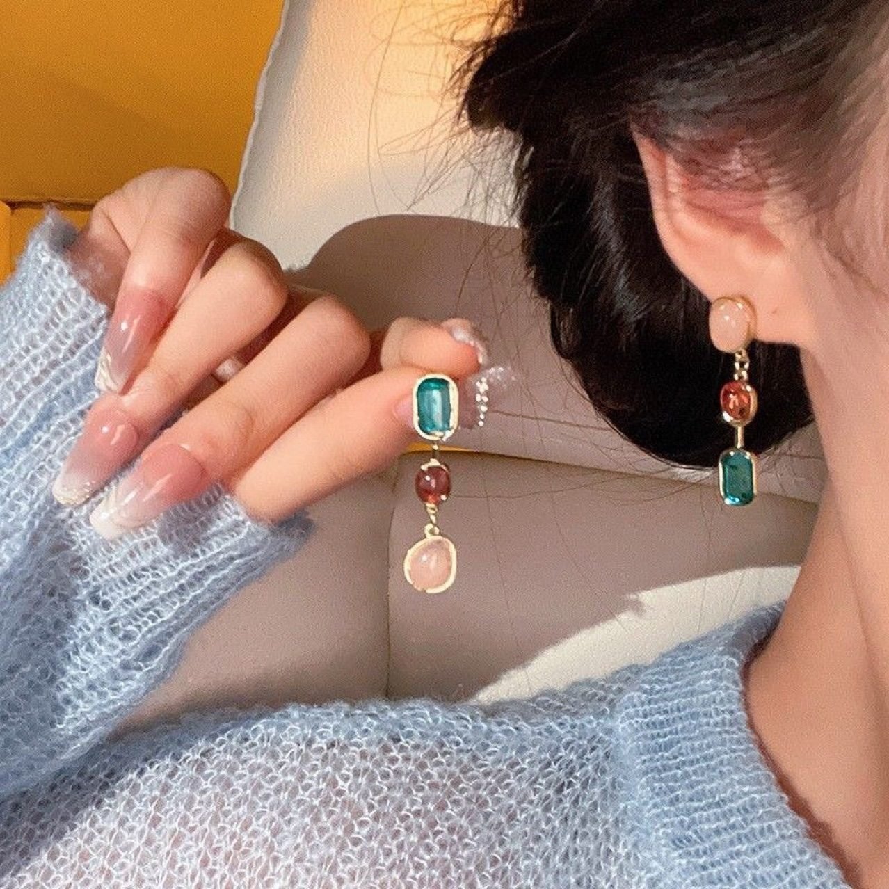 Colorful Drop Earrings - view 5
