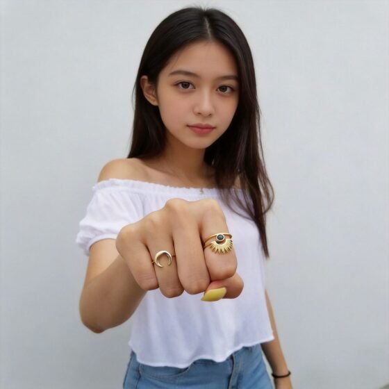 Floral Sun Adjustable Ring - view 1