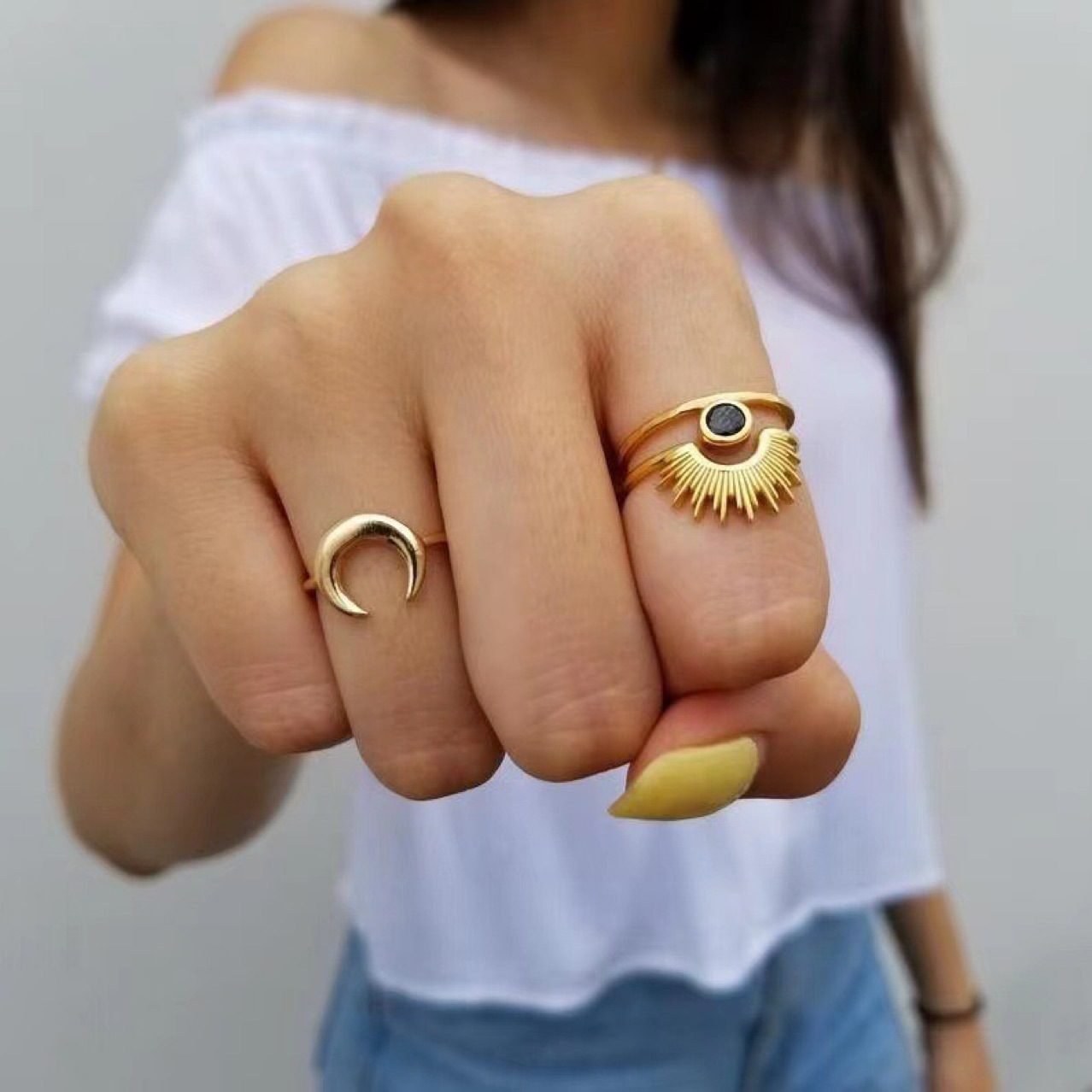 Floral Sun Adjustable Ring - view 2