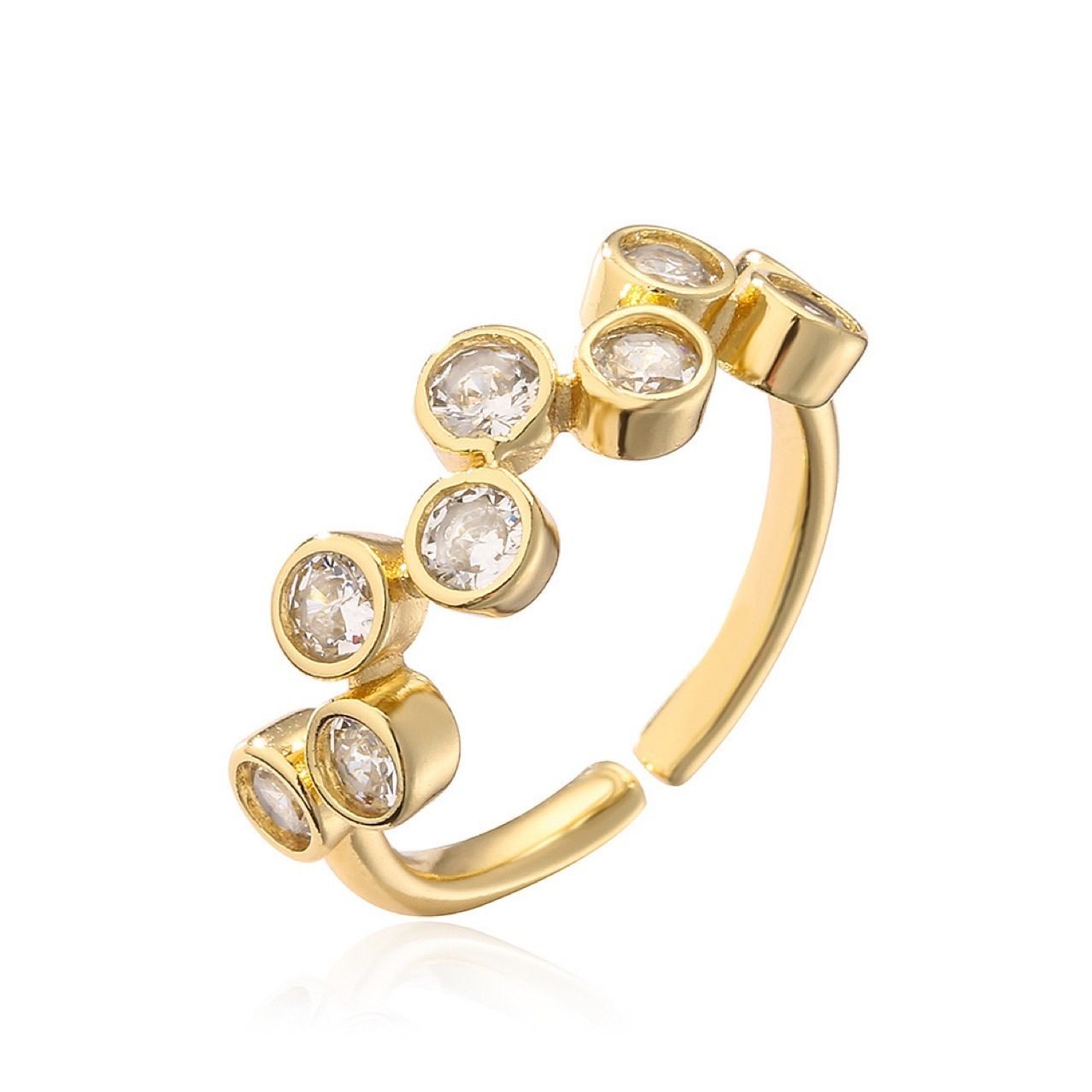 Crystal Colorful Adjustable Ring - view 3