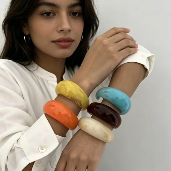 Sculptural Bangle - view 1
