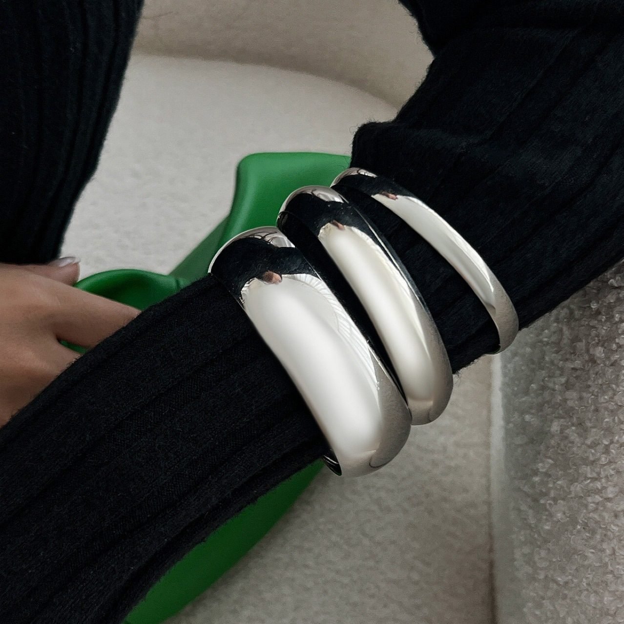 Sculptural Spiral Bangle - view 6