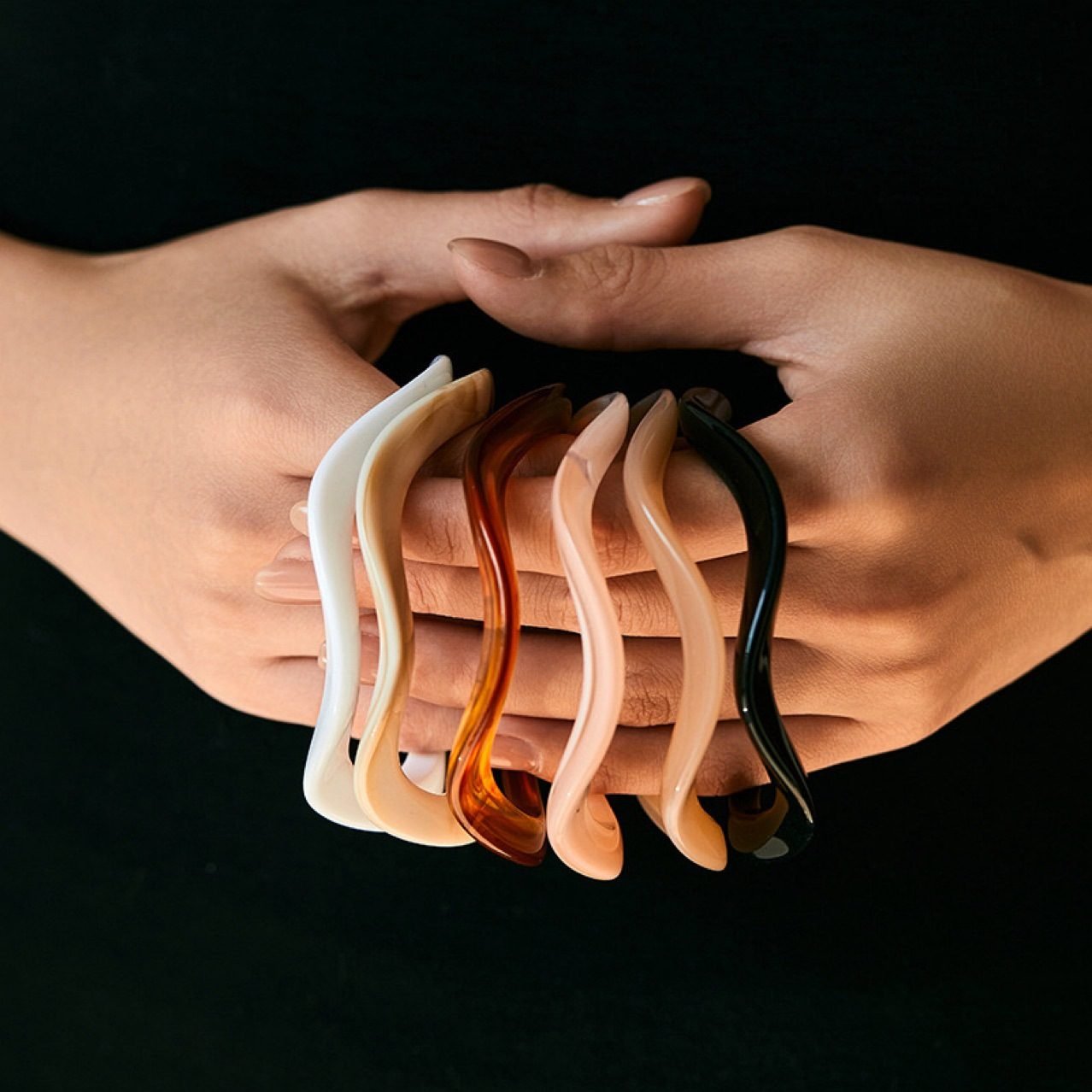 Sculptural Wave Bangle - view 3
