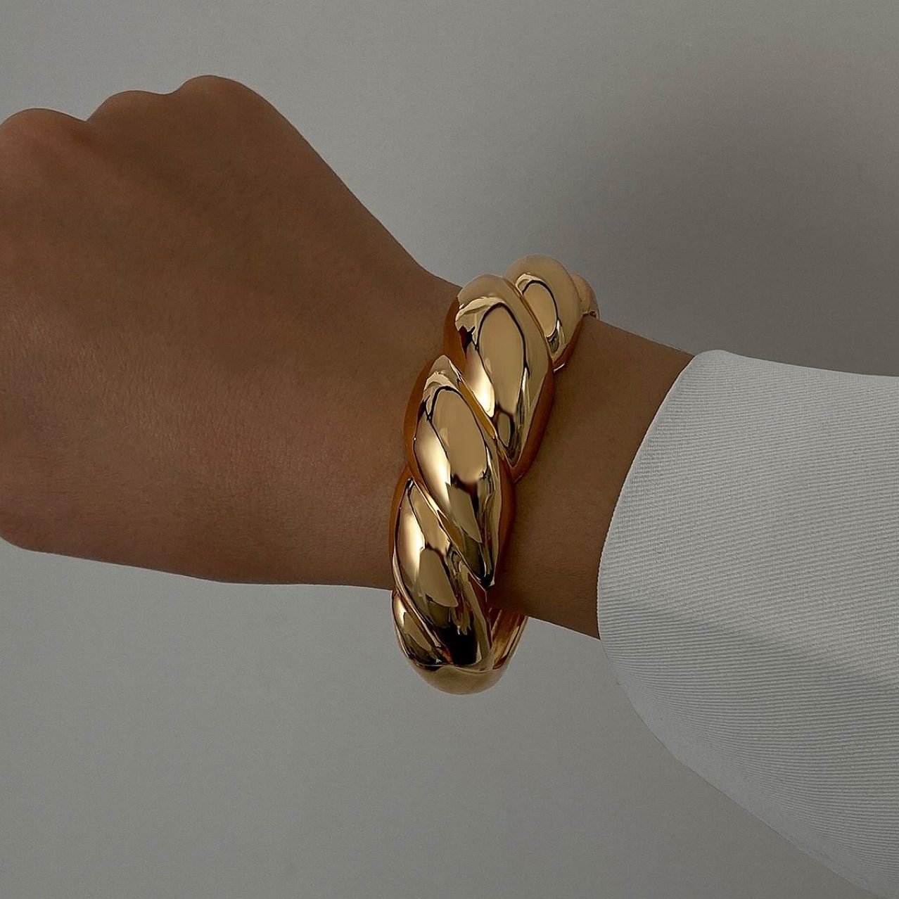 Sculptural Hoop Bangle - view 7