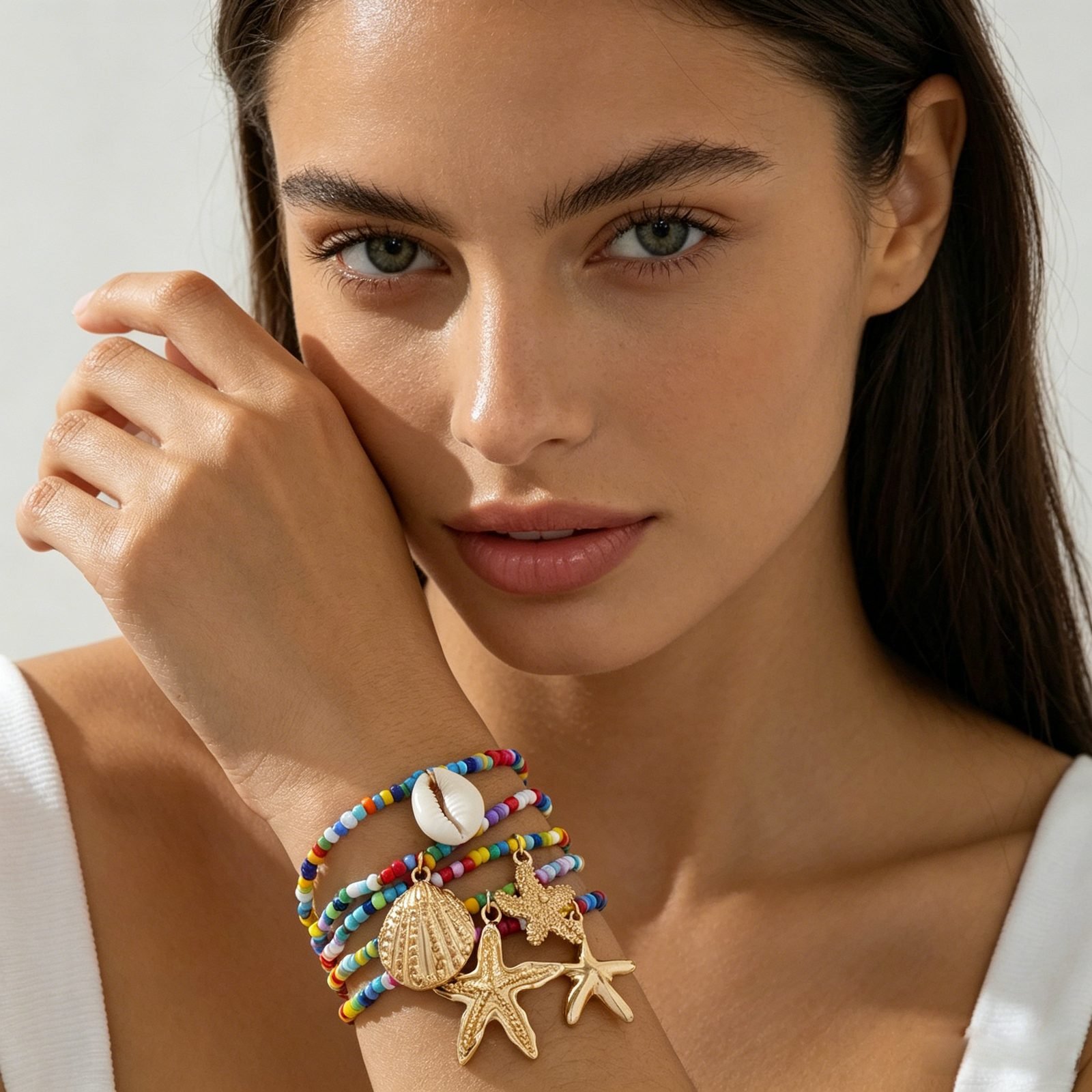 Starfish Shell Jewelry Set - view 1