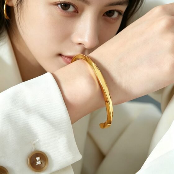 Spiral Hoop Cuff Bracelet - view 1