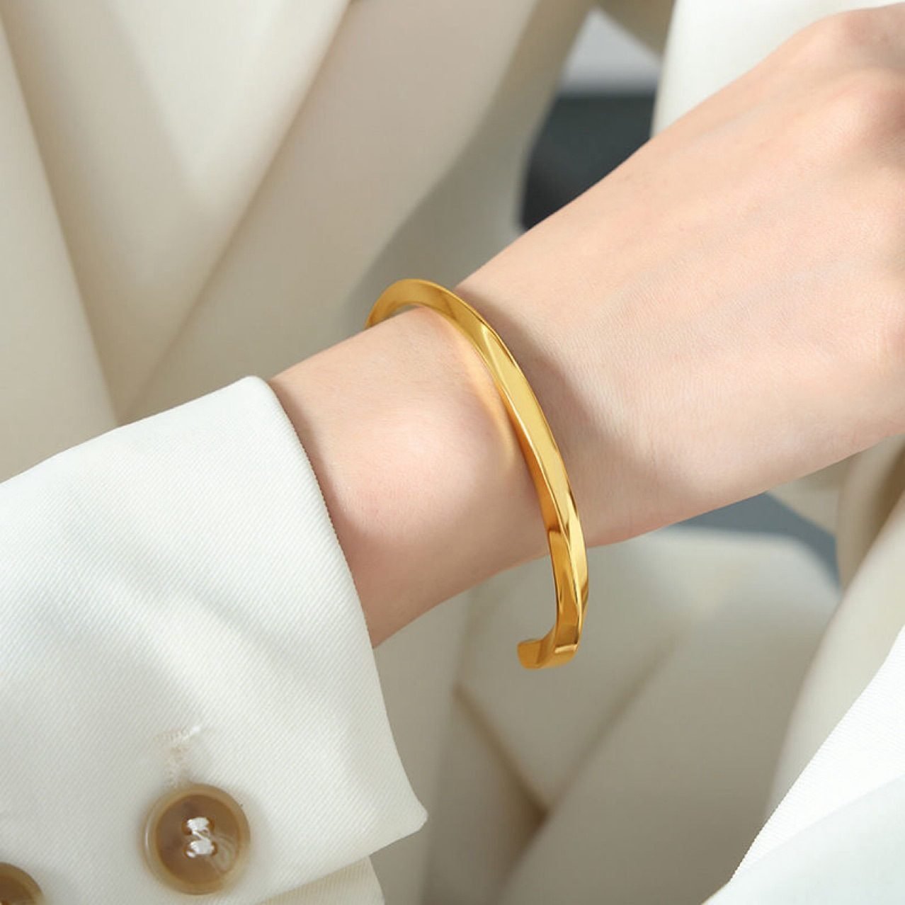 Spiral Hoop Cuff Bracelet - view 3