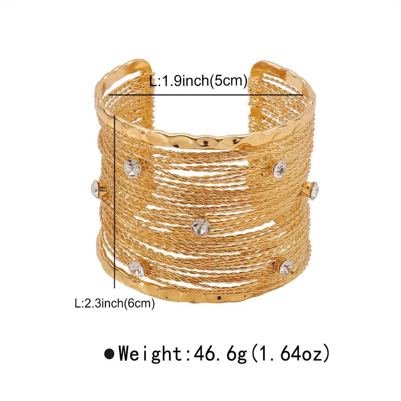 Sculptural Vintage Cuff Bracelet - view 5