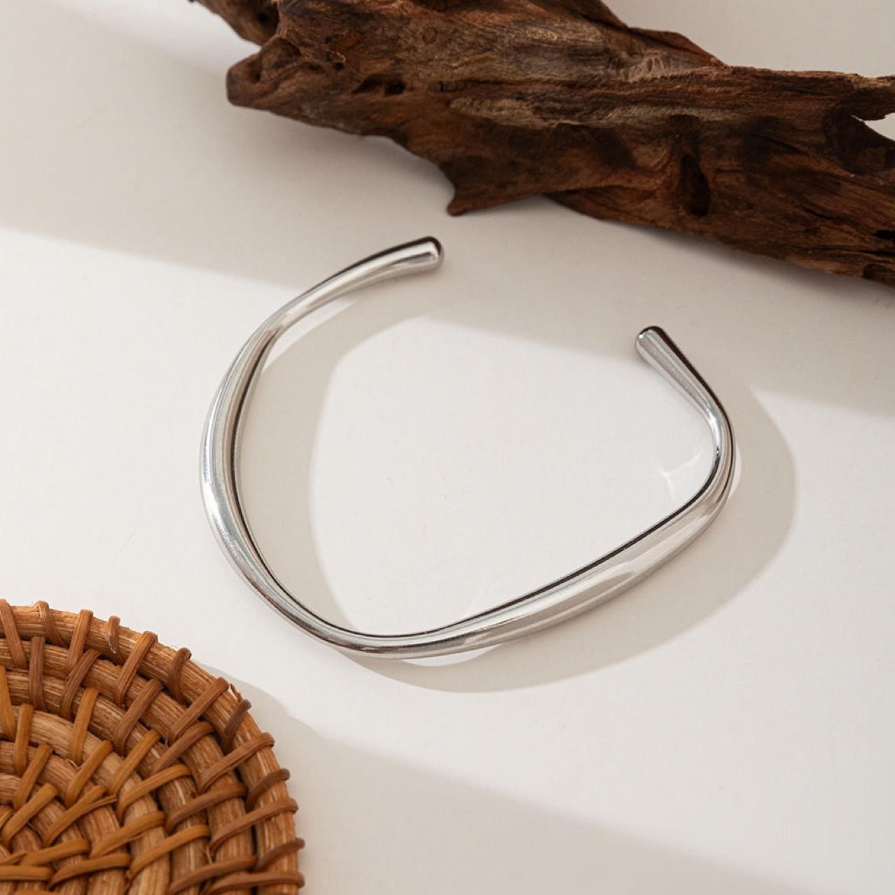 Sculptural Hoop Cuff Bracelet - view 6
