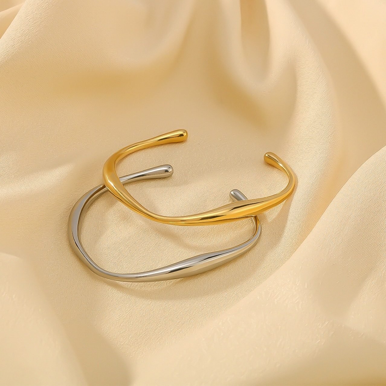 Sculptural Hoop Cuff Bracelet No. 202 - view 2