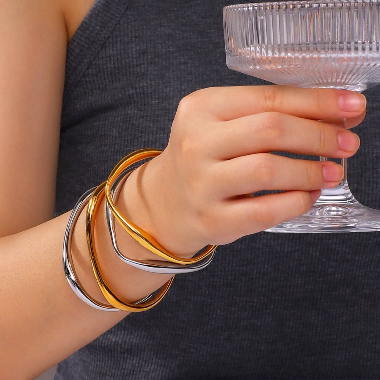 Sculptural Hoop Cuff Bracelet No. 202 - view 3