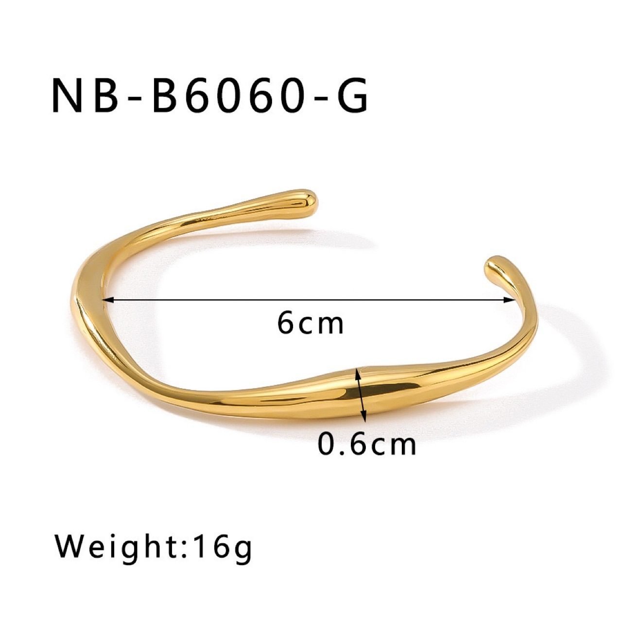 Sculptural Hoop Cuff Bracelet No. 202 - view 6
