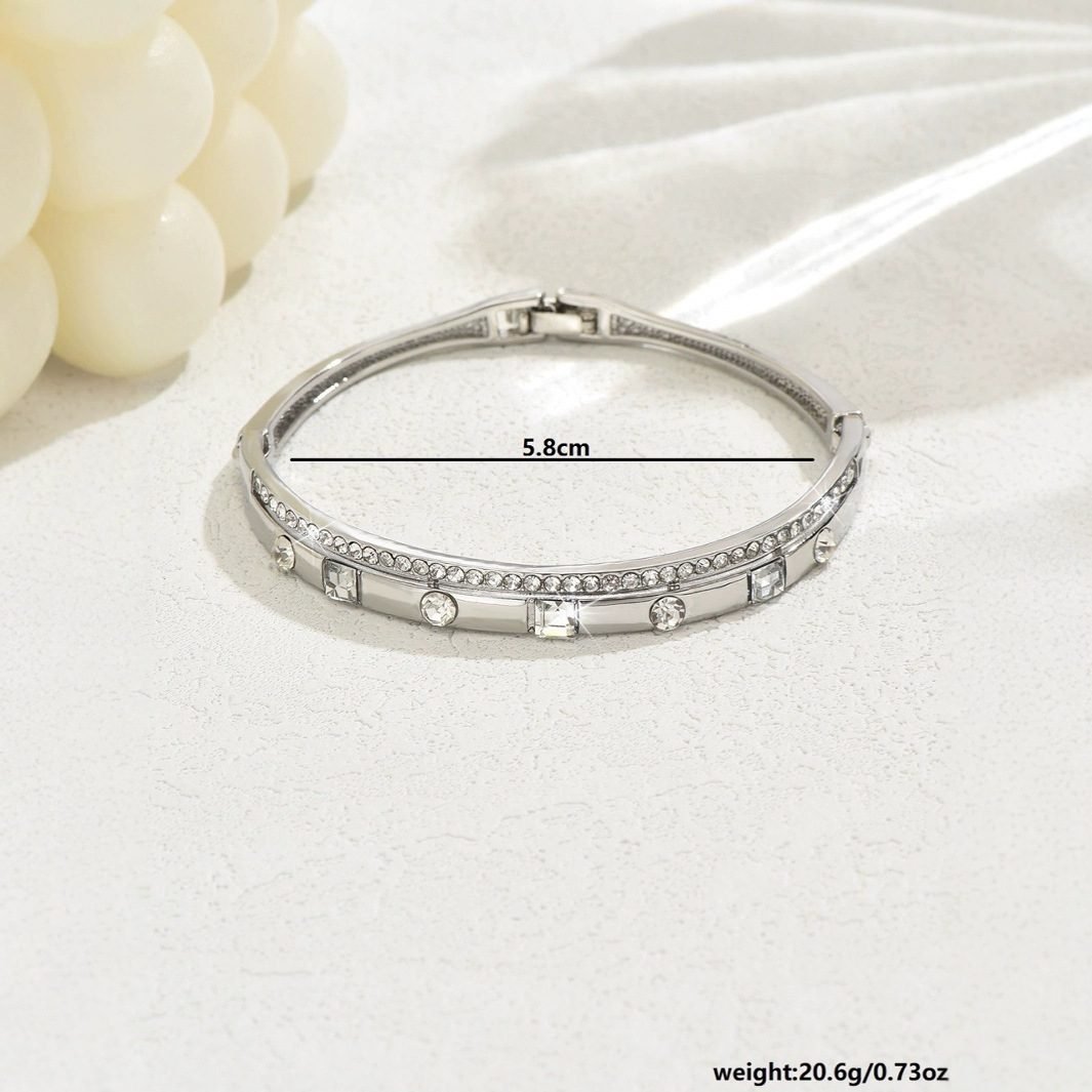 Crystal Sculptural Bangle - view 5