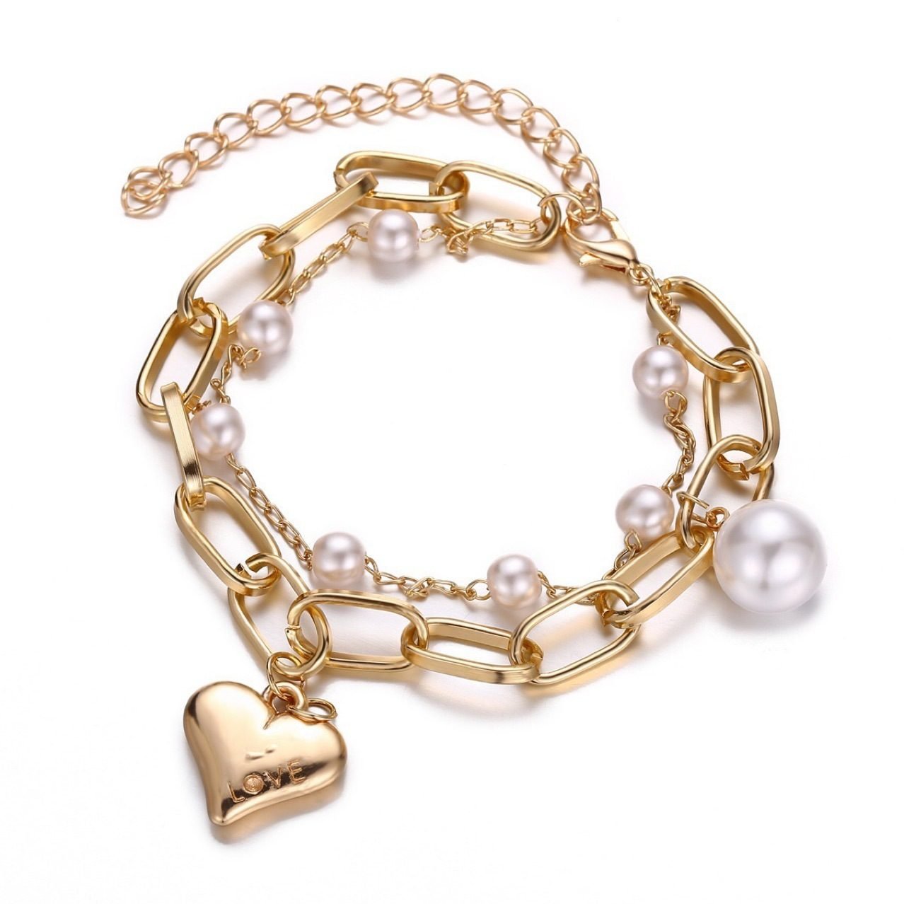 Pearl Heart Bracelet - view 1