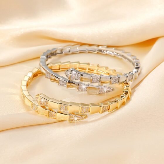 Crystal Serpent Bangle - view 1