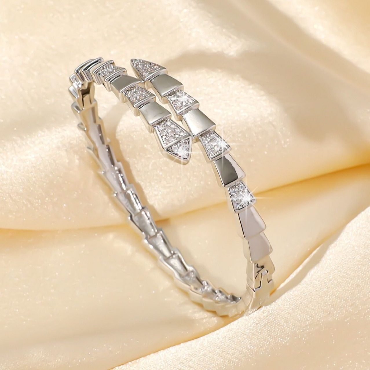 Crystal Serpent Bangle - view 2