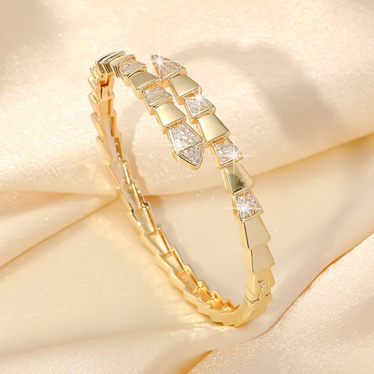 Crystal Serpent Bangle - view 3