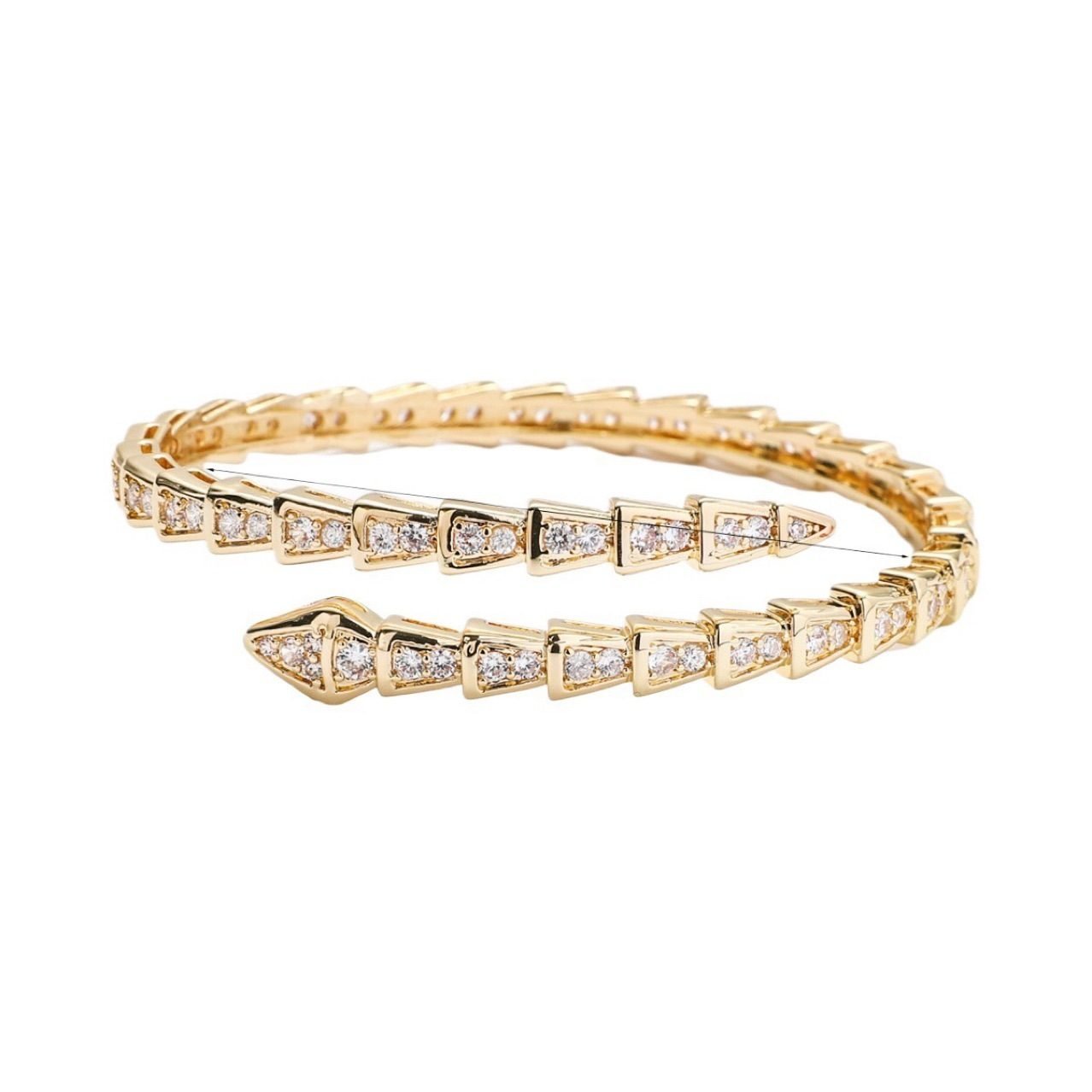Crystal Serpent Bangle - view 6
