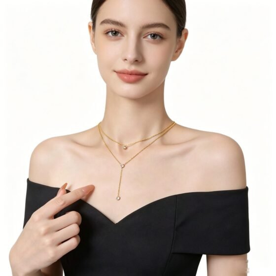 Minimal Layered Necklace - view 1
