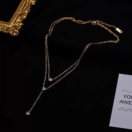 Minimal Layered Necklace - view 3