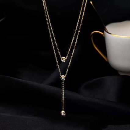 Minimal Layered Necklace - view 7