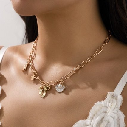 Pearl Starfish Pendant Necklace - view 3