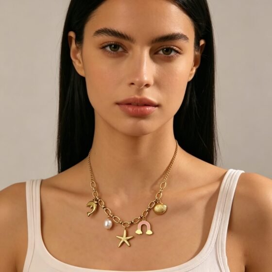 Floral Sun Pendant Necklace - view 1