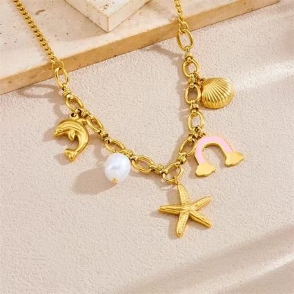 Floral Sun Pendant Necklace - view 4