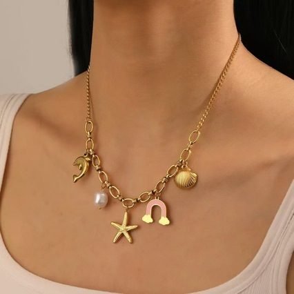 Floral Sun Pendant Necklace - view 5