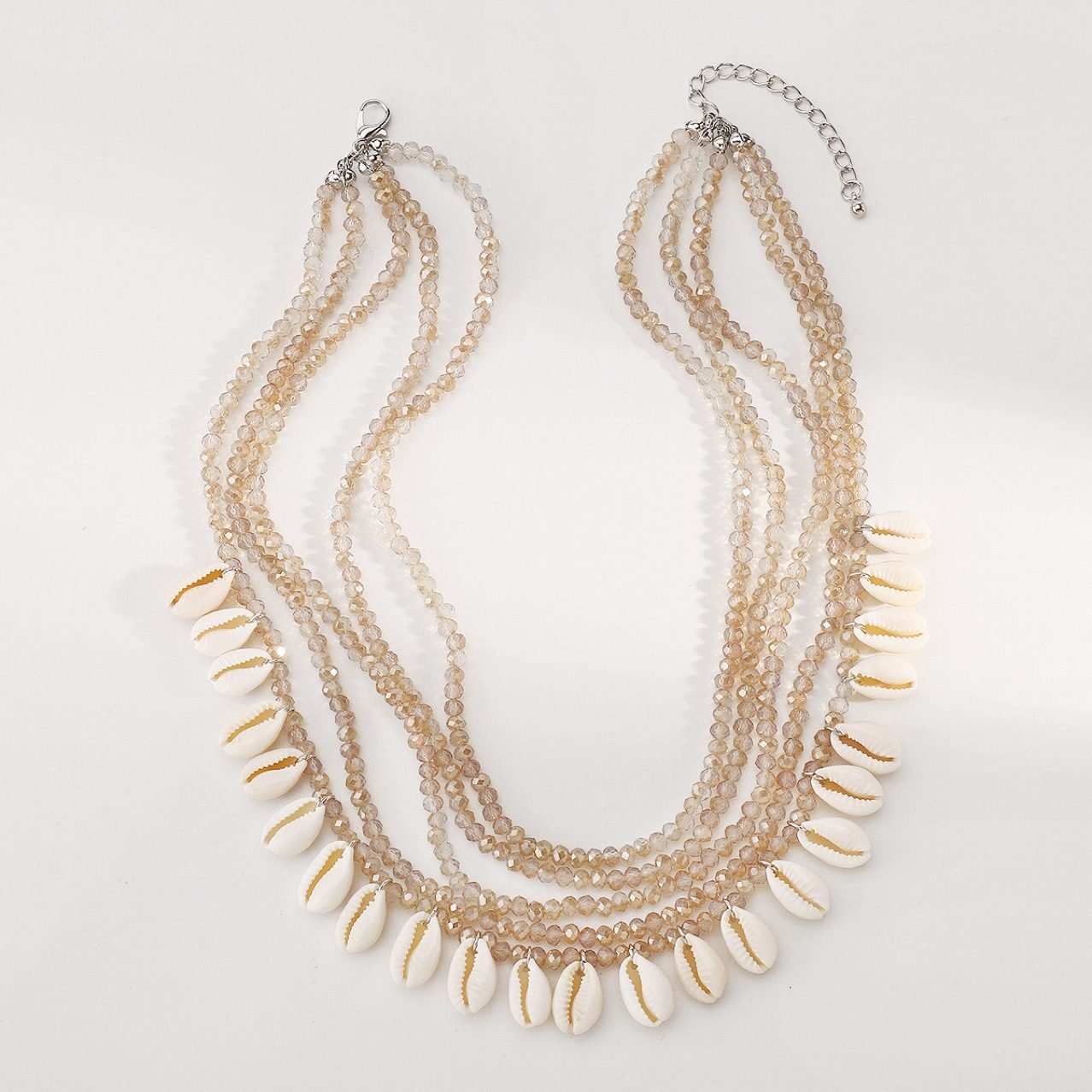 Shell Crystal Layered Necklace - view 4