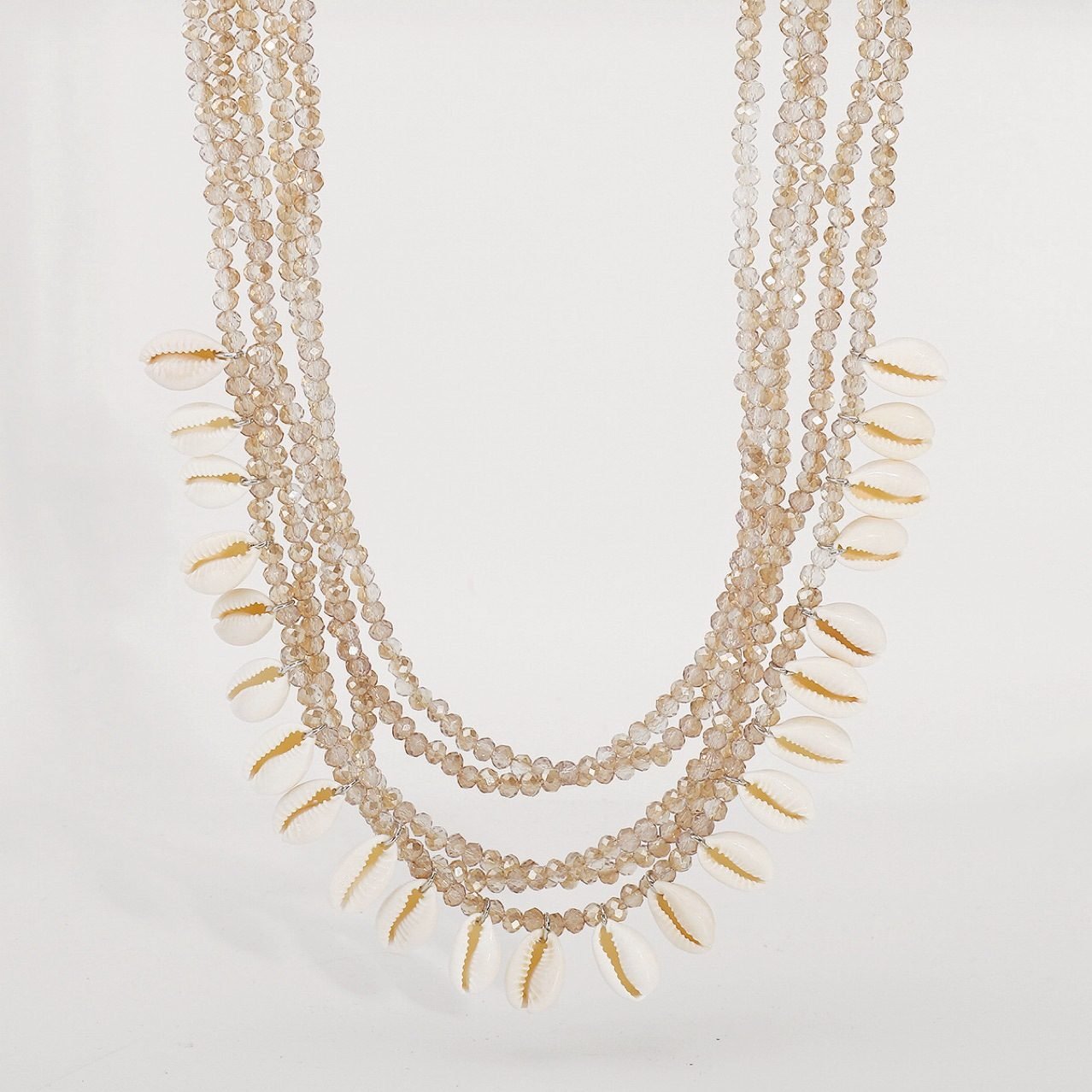 Shell Crystal Layered Necklace - view 5