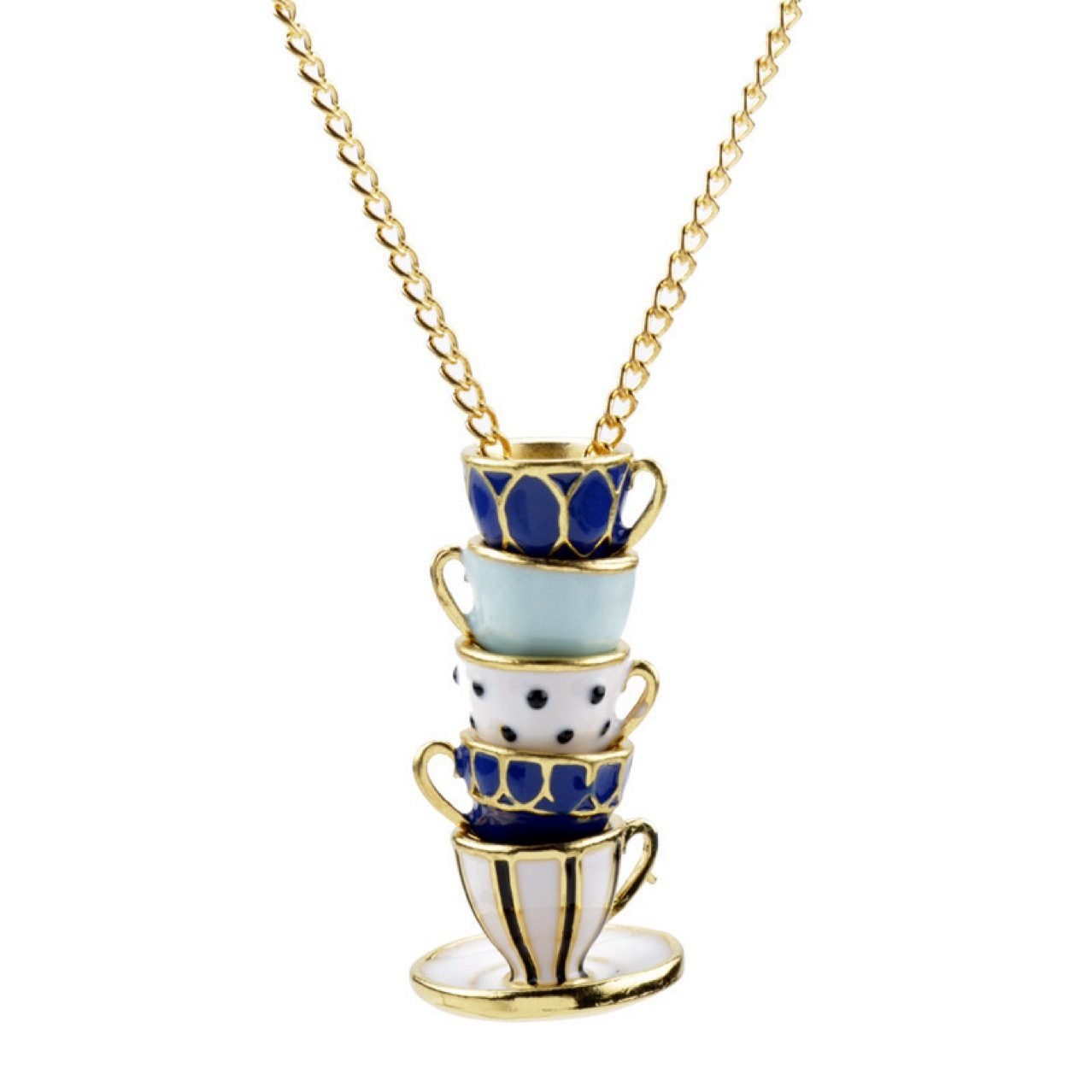 Coffee Cup Pendant Necklace - view 2