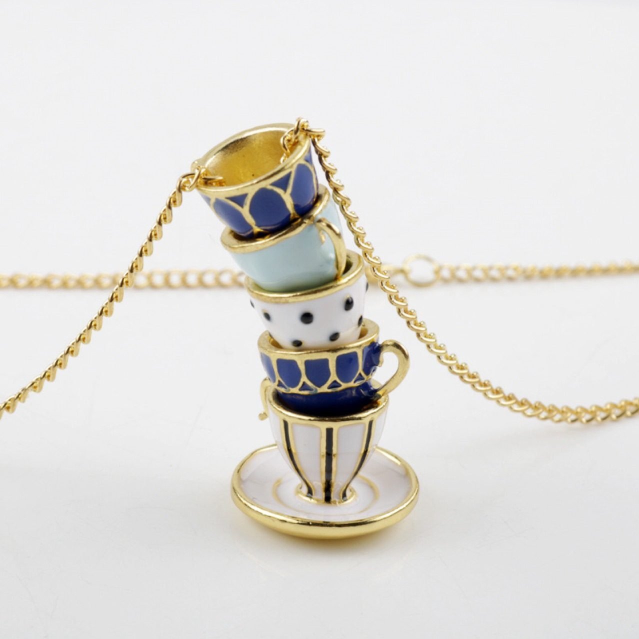 Coffee Cup Pendant Necklace - view 4