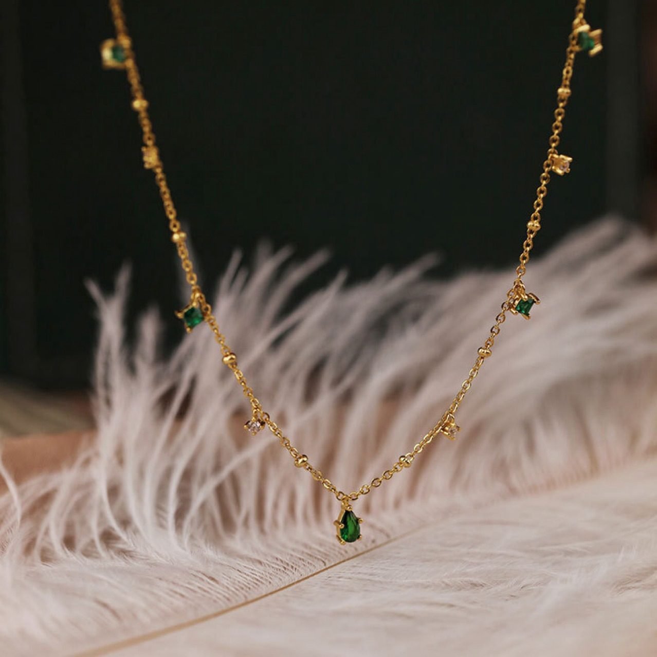 Dewdrop Crystal Necklace - view 3
