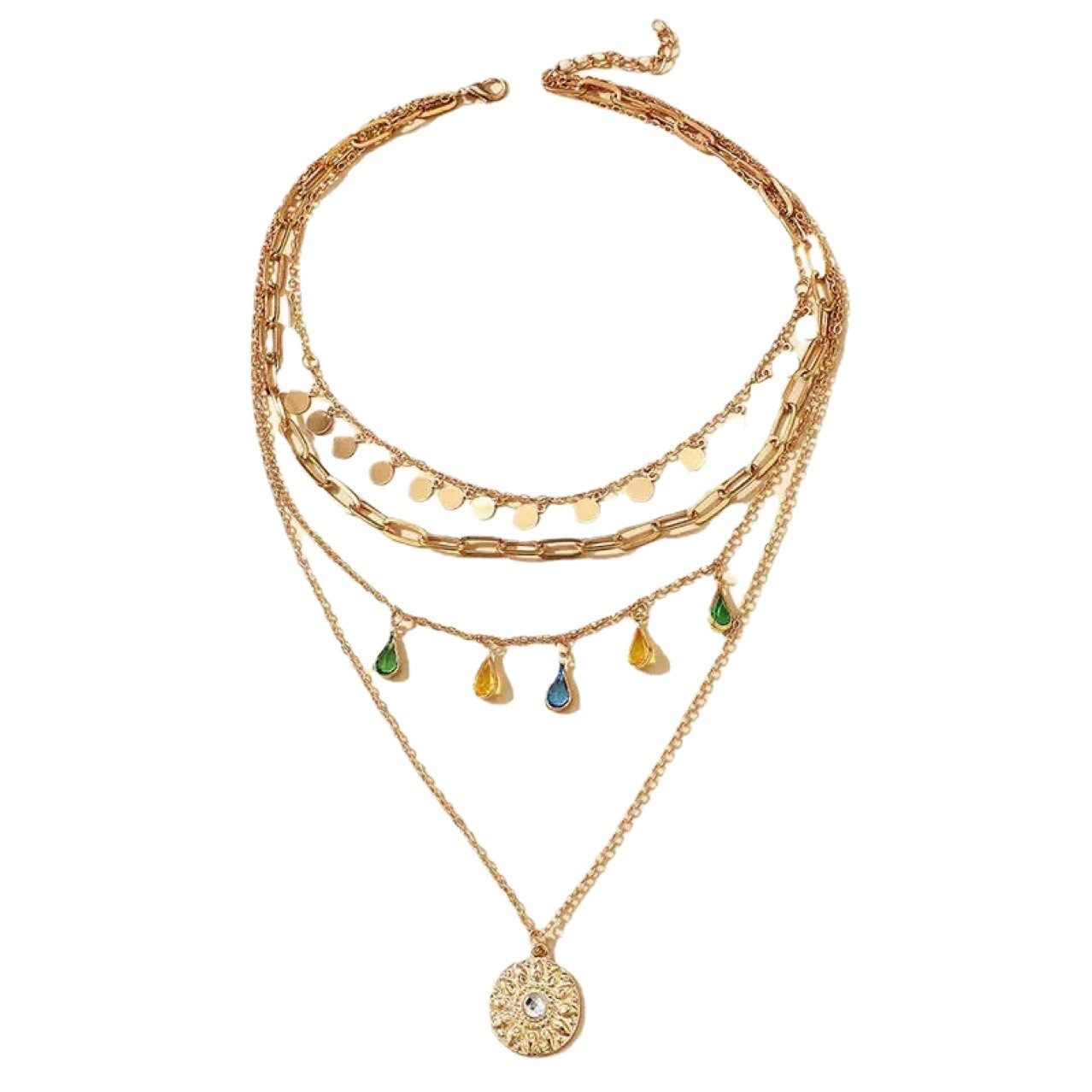 Coin Sculptural Layered Necklace No. 086 - view 6