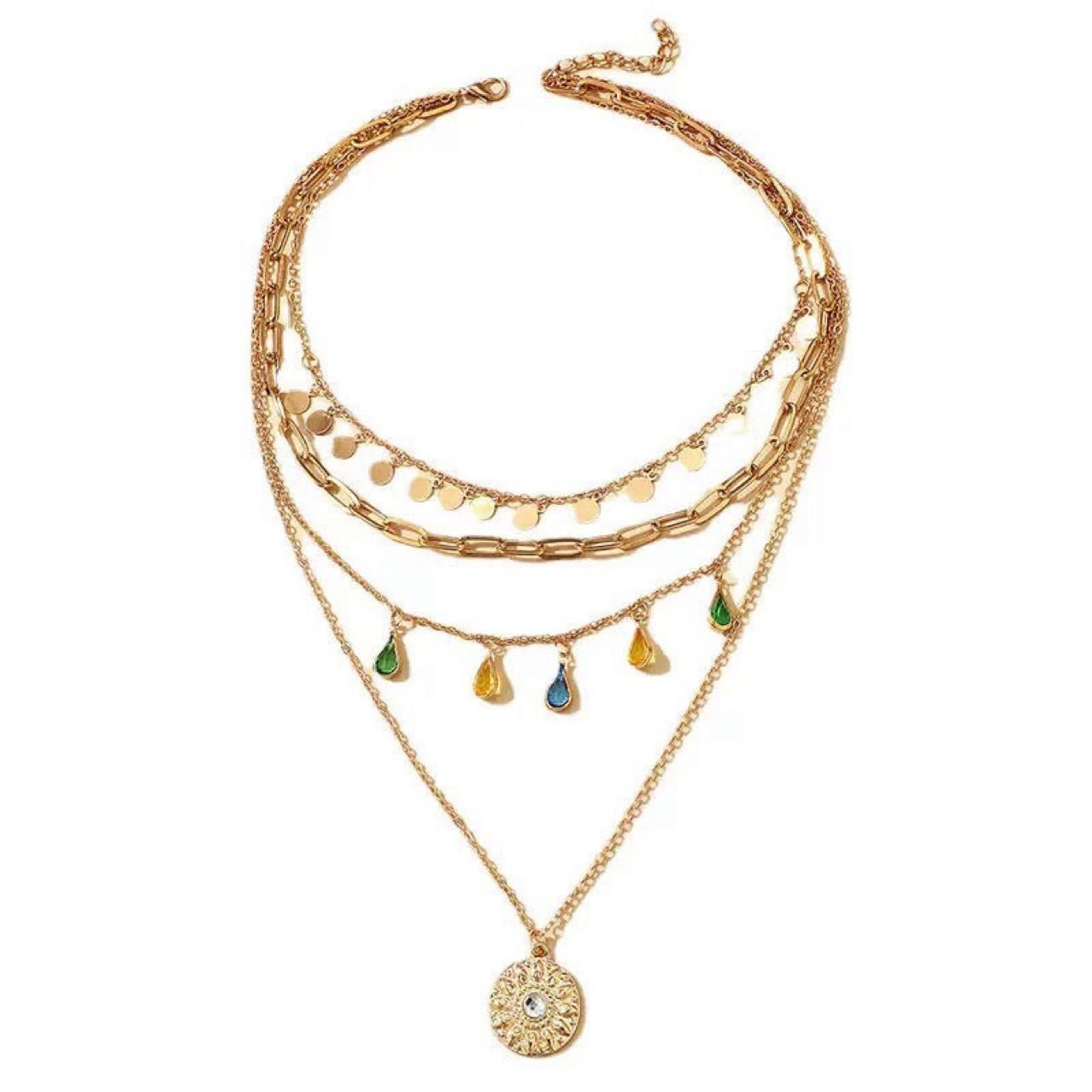 Coin Sculptural Layered Necklace No. 086 - view 7