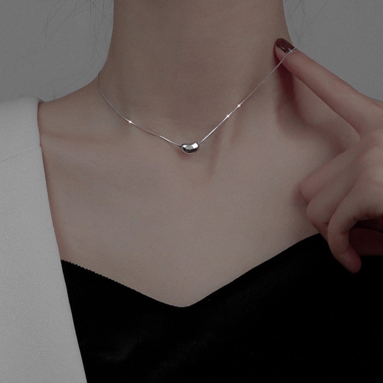 Heart Dewdrop Pendant Necklace - view 5
