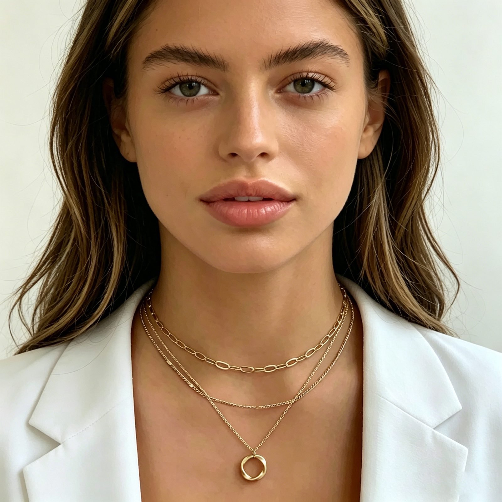 Chain Hoop Pendant Necklace - view 1