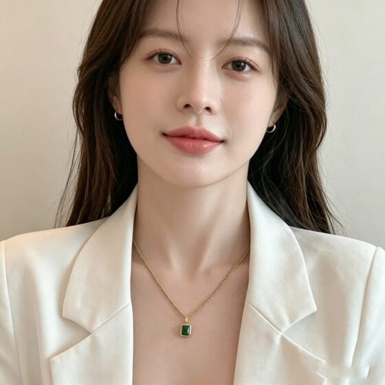 Emerald Pendant Necklace - view 1