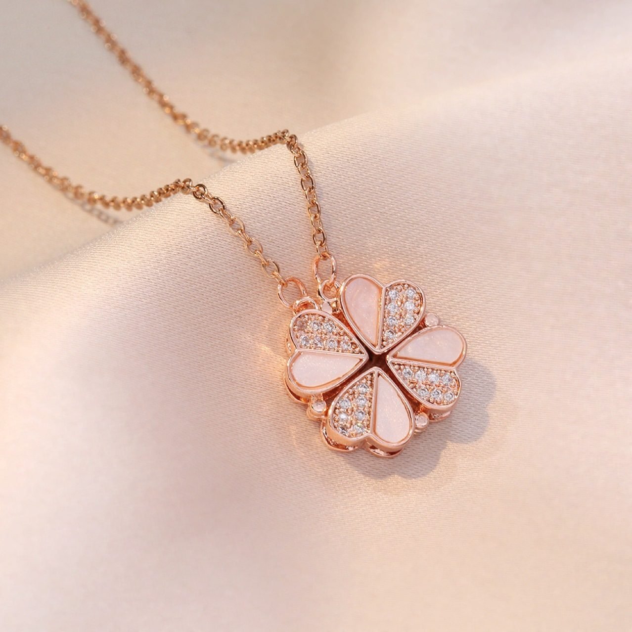Heart Crystal Necklace No. 132 - view 3
