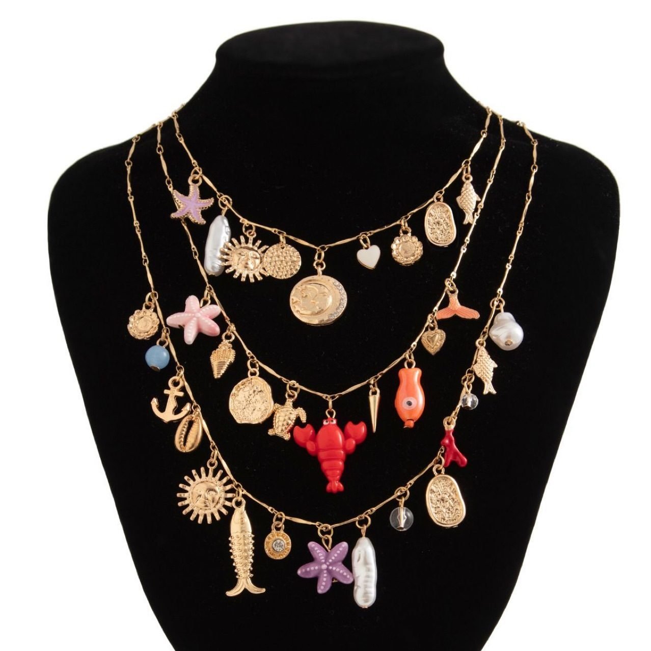 Pearl Starfish Layered Necklace - view 3