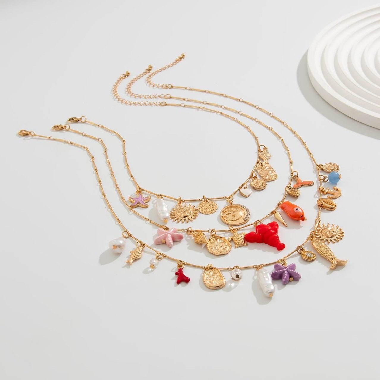 Pearl Starfish Layered Necklace - view 4